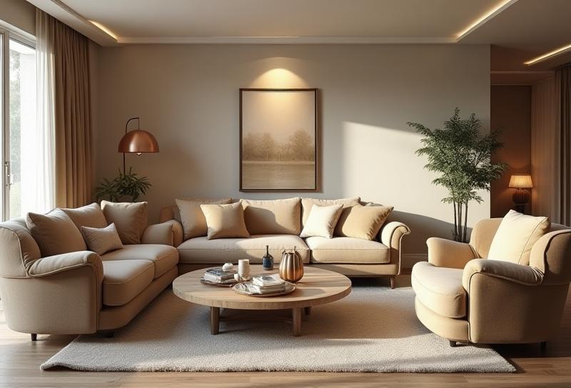 Elegant living room furniture by Sharma Furniture Works